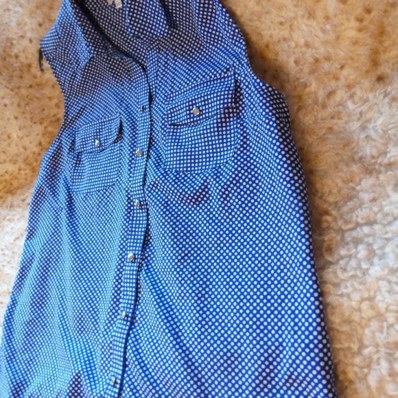 COPY - Notation's Polka Dot Button Down Collared Blouse szL - Picture 6 of 10